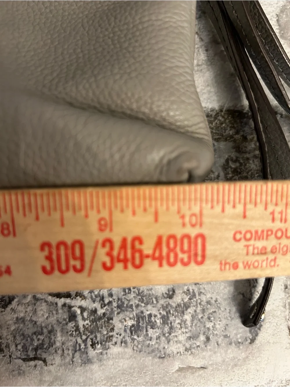 Banana Republic Pebbled Gray Leather Crossbody Bag Minimalist